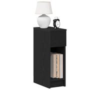 vidaXL Comodini con Cassetto 2 pz Rovere Nero 20x36x60 cm