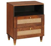 vidaXL Comodini con cassetto 50 x 33 x 62 cm Legno di mango massello