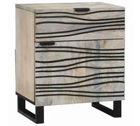 vidaXL Comodini con cassetto Bianco e Nero 50 x 33 x 60 cm