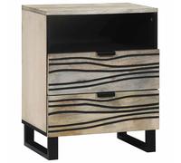 vidaXL Comodini con cassetto Bianco e Nero 50 x 33 x 60 cm