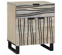 vidaXL Comodini con cassetto Bianco e Nero 50 x 33 x 60 cm