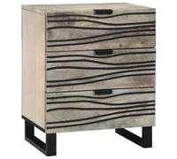 vidaXL Comodini con cassetto Bianco e Nero 50 x 33 x 60 cm