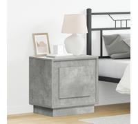 vidaXL Comodini con Luci LED 2 pezzi Grigio Cemento 44x34,5x45 cm
