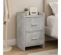 vidaXL Comodini Grigio Cemento 40 x 30 x 60 cm Legno ingegnerizzato