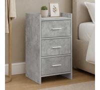 vidaXL Comodini Grigio Cemento 40 x 36 x 70 cm Legno ingegnerizzato
