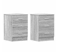 vidaXL Comodini Grigio Sonoma 2 pz 38x35x56 cm in Legno Multistrato