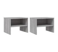 vidaXL Comodini Grigio Sonoma 2 pz 40x30x30 cm in Legno Multistrato
