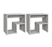 vidaXL Comodini Grigio Sonoma 2 pz 40x30x40 cm in Legno Multistrato