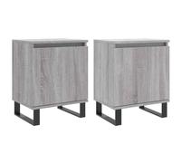 vidaXL Comodini Grigio Sonoma 2 pz 40x30x50 cm in Legno Multistrato