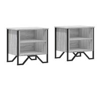 vidaXL Comodini Grigio Sonoma 2pz 40x30x40 cm in Truciolato, armadietto, armadietto Laterale, mobili per Camera da Letto, Comodino