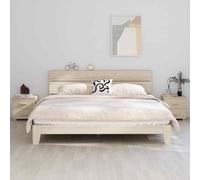 vidaXL Comodini HAMAR 2 pz Miele 40x35x44,5 cm Legno Massello di Pino
