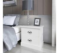 vidaXL Comodini In Stile Francese 2 Pezzi Bianco