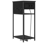 vidaXL Armadio da Notte Rovere nero 28.1 x 40.9 x 75 cm