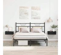 vidaXL Comodini Pensili 2pz Neri 40x30x15 cm in Legno Multistrato Caratterizzato da un design elegante e classico, questo comodino sarà un'aggiunta pratica e decorativa al vostro arredamento. Realizza