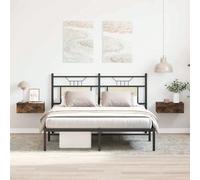 vidaXL Comodini Pensili Rovere Fumo 2pz 40x30x15 cm Legno Multistrato Questi comodini pensili compatti, con un ingombro ridotto, offriranno una soluzione ideale in qualsiasi spazio abitativo. Material