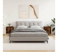vidaXL Comodini Rovere Fumo 2 pz 40x30x50 cm in Legno Multistrato