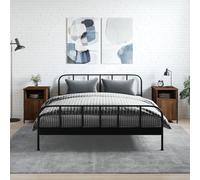 vidaXL Comodini Rovere Marrone 2 pz 40x42x60 cm Legno Multistrato