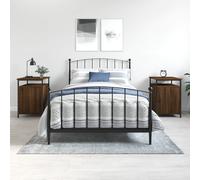 vidaXL Comodini Rovere Marrone 2 pz 40x42x60 cm Legno Multistrato