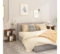 vidaXL Comodini Rovere Marrone 2 pz 50x30x51,5 cm in Legno Multistrato