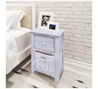 vidaXL Comodino da Notte Set 2 pz in Legno Bianco