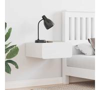 vidaXL Comodino 2 pcs Bianco 39 x 34 x 16.5 cm Legno di pino massello