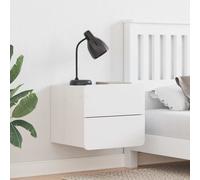 vidaXL Comodino 2 pcs Bianco 39 x 34 x 33 cm Legno di pino massello