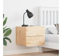 vidaXL Comodino 2 pcs Marrone 39 x 34 x 33 cm Legno di pino massello