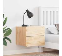 vidaXL Comodino 2 pcs Naturale 39 x 34 x 33 cm Legno di pino massello