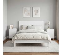 vidaXL Armadio da Notte 2 pcs Bianco 33,5 x 34,5 x 50 cm
