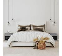 vidaXL Comodino 2 pz con Cassetto Grigio Sonoma