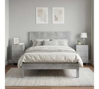 vidaXL Armadio da Notte 2 pcs Grigio Cemento 33,5 x 34,5 x 60 cm