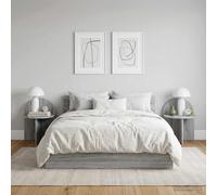 vidaXL Comodino 2 pz Grigio Sonoma 40 x 35,5 x 45,5 cm