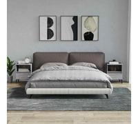 AX 2 Comodini Stile Industriale Elegante Grigio Sonoma 40x35x50cm Piano + 821823
