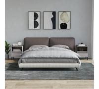 AX 2 Comodini Stile Industriale Elegante Grigio Sonoma 40x35x50cm Piano + 821823