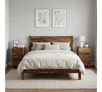 vidaXL Armadio da Notte 2 pcs Legno antico 33,5 x 34,5 x 60 cm