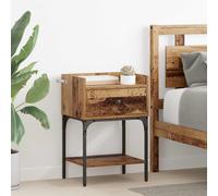 vidaXL Comodino 2 pz Legno vecchio 40 x 29 x 60 cm