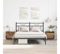 vidaXL Comodino 2 pz Legno vecchio 45 x 34 x 44 cm