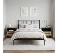 vidaXL Comodino 2 pcs Marrone 40 x 33 x 46 cm Legno di mango massello, Mobili per la camera da letto, tavolino elegante, comodino rettangolare, legno di mango compatto, decor funzionale