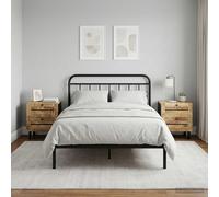 vidaXL Comodino 2 pz Naturale 40 x 33 x 46 cm Legno di mango massello