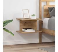 vidaXL Comodino 2 pz Rovere artigianale 40 x 30 x 25 cm