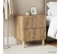 vidaXL Comodino 2 pz Rovere Artigianale 43 x 34,5 x 48 cm