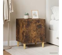 vidaXL Comodino 2 pz Rovere Fumo 43 x 34,5 x 50 cm