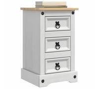 vidaXL Comodino 35 x 32,5 x 58 cm in legno di pino massiccio, camera da letto, rettangolare, durevole, spazioso, versatile, elegante, ideale per spazi di vita moderni, tendenc