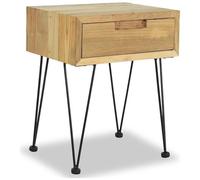 VIDAXL - Comodino 40x30x50 Cm In Legno Massello Di Teak