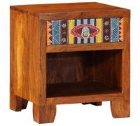 vidaXL Comodino 40x35x45 cm in Legno Massello di Acacia