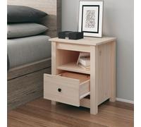 vidaXL Comodino 40x35x49 cm in Legno Massello di Pino