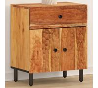 vidaXL Comodino 50x33x60 cm in Legno Massello di Acacia