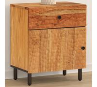 vidaXL Comodino 50x33x60 cm in Legno Massello di Acacia
