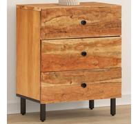 vidaXL Comodino 50x33x60 cm in Legno Massello di Acacia