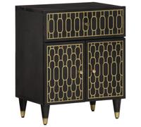 vidaXL Comodino 50x33x60 cm in Legno Massello di Mango